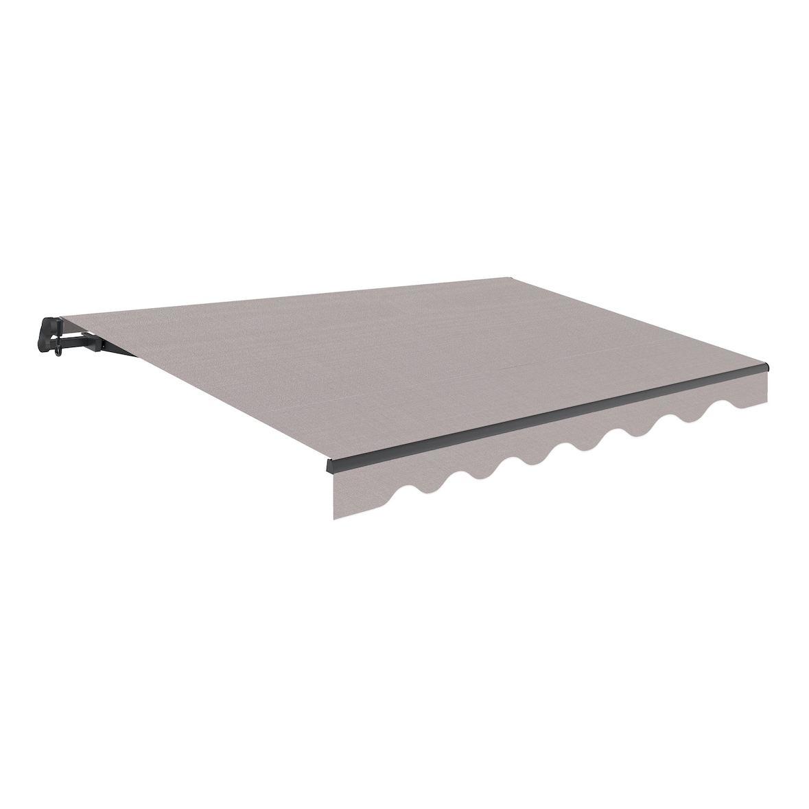 Wasabi - Toldo Exterior Enrollable 3x2,5 Gris Poliéster – Estructura Aluminio Antracita Inclinación Regulable