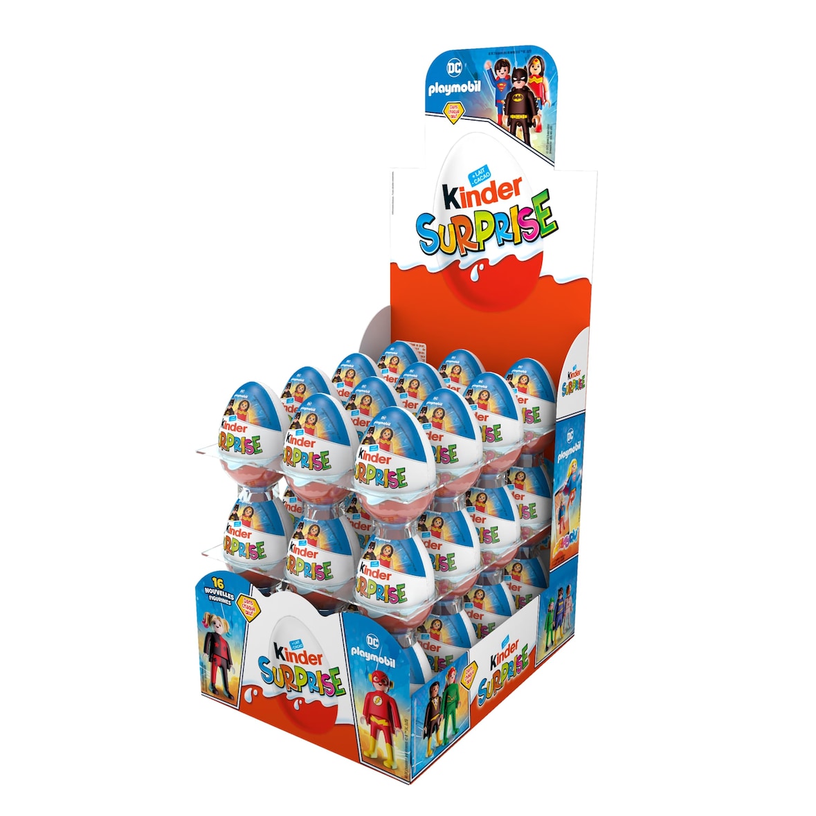 Kinder Surprise – Pack de 36 Œufs en Chocolat 20g – Œufs Surprise avec Jouets Playmobil à Collectionner – Coffret Chocolats Kinder pour Enfants