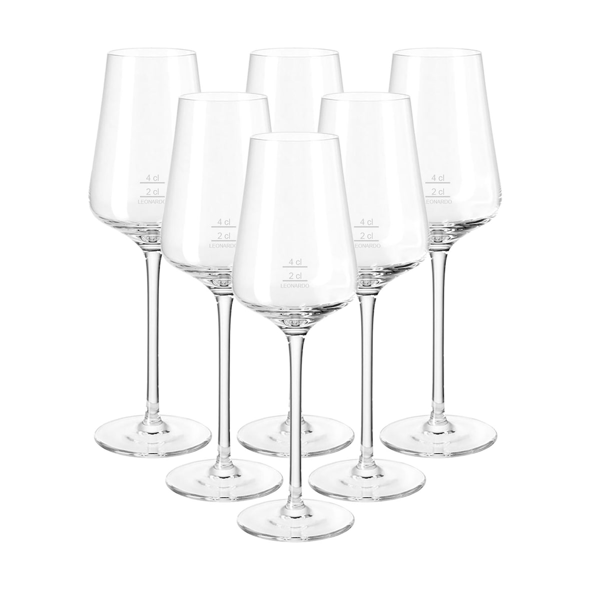 Leonardo PUCCINI Digestifglas 4 cl geeicht 6er Set "Gastro-Edition"