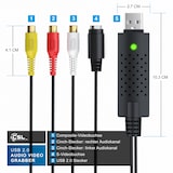 thumbnail of CSL Video Grabber USB Typ A, S-Video, Composite CVBS, Cinch zu USB 2.0 Typ A Stecker, USB Videograbber Audio Video Konverter, PAL NTSC, VHS zu DVD