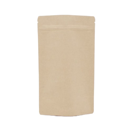 1000 Doypack Bodenbeutel Standbodenbeutel aus Kraftpapier braun 85x140+50mm