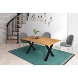 thumbnail of Soporte - Caballete - Patas - En forma de X - Madera Maciza para Tableros de Mesas - Salón - Comedor - Color Negro Lacado - 72x72cm _PATASSOLIDXNE