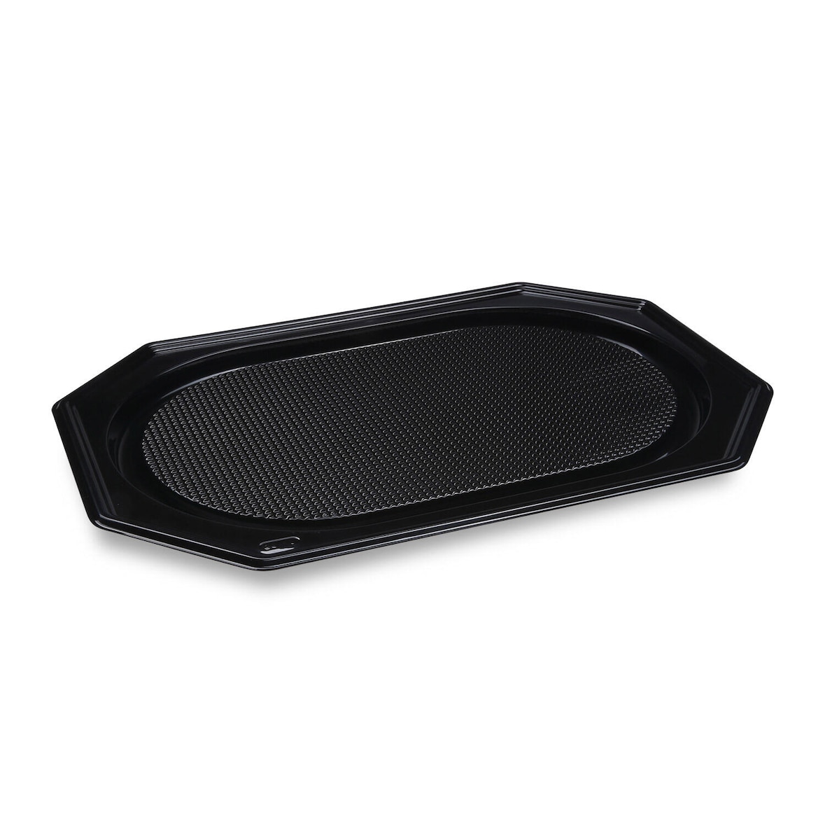 10x Catering-Platte rPET oval schwarz 54 x 36 cm