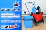 thumbnail of SemyTop Doppelfahrwagen | Reinigungswagen | 2 x 25 L