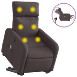 thumbnail of vidaXL Elektrischer Massagesessel mit Aufstehhilfe Dunkelbraun Stoff