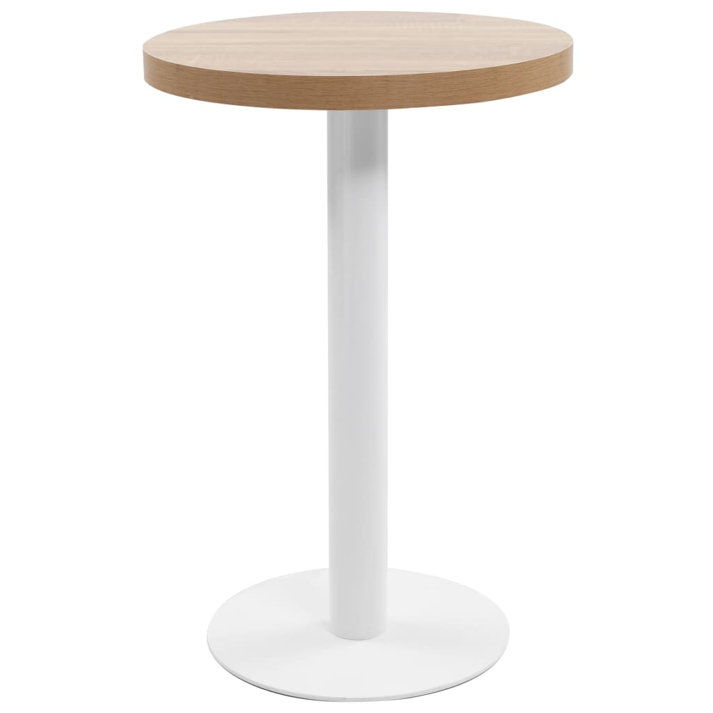 Table de bistro Marron clair 50 cm MDF Modèle Sirius Moderne