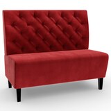 thumbnail of Gastro Sitzbank Paris | 180 cm breit | Samtstoff in Rot | Chesterfield | Dinerbank