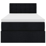 thumbnail of vidaXL Ottoman-Bett mit Matratze & LEDs Schwarz 90x200 cm Stoff