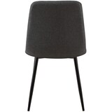 thumbnail of Chaise de salle à manger Dijon avec Piètement en métal noir Tissu/Gris foncé