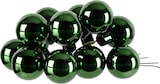 thumbnail of 12 Glaskugeln am Draht 2,5cm Weihnachtskugeln Spiegelbeeren zum Basteln grün