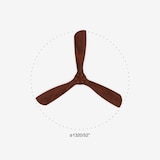 thumbnail of Faro Barcelona - Ventilador de teto Lantau L em aço/madeira - Motor CC silencioso, sem luz, controle remoto, 6 velocidades