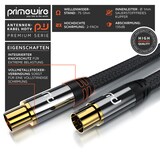 thumbnail of Primewire HDTV Antennenkabel mit Braiding - 2-fach Schirmung - Stoffummantelung - 75 Ohm / 135 dB - 3 m