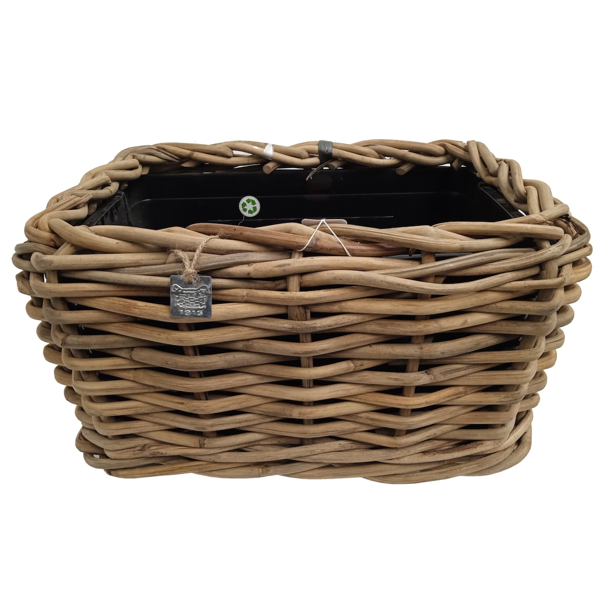 Pflanzkorb Sylter Korb Blumenkorb 49x37x30cm Rattan Garten Drypot Natur Rollen