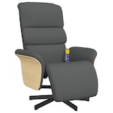 thumbnail of vidaXL Massagesessel mit Fußteil Dunkelgrau Stoff