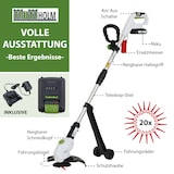 thumbnail of Akku Rasentrimmer 20 V 2,0 Ah Akku & Ladegerät 26 cm Kantenschneider Trimmer inkl. 20x Nylonmesser