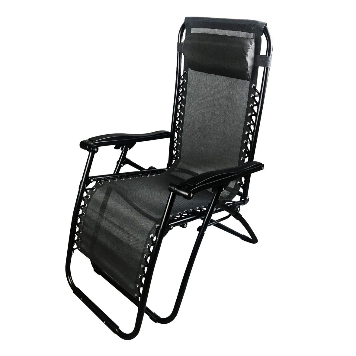 Garden Friend Sdraio Siesta Multiposizione struttura in acciaio copertura in textilene reclinabile e regolabile nero