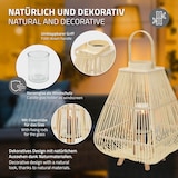 thumbnail of ECD Germany Bambus Laterne, Windlicht 63,5 cm Holzfarbe, Gartenlaterne mit Henkel & Glaseinsatz, Bambuslaterne, Kerzenhalter Innen/Außen, Deko Laterne