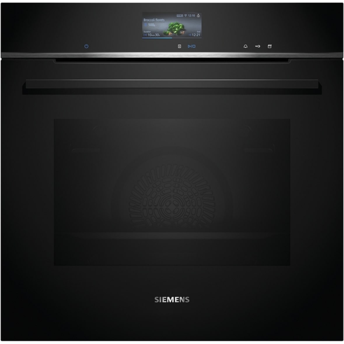 Siemens iQ700, Einbau-Backofen mit Dampfunterstützung, 60 x 60 cm, Schwarz, Edelstahl HR776G1B1