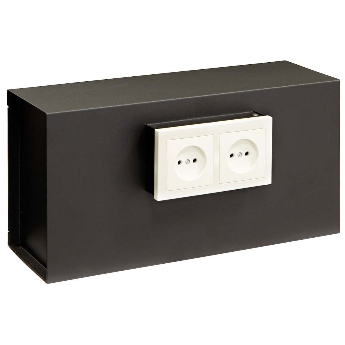 ARREGUI Socket 23000W-S1 Caja fuerte camuflada tras placa de enchufes, Caja fuerte empotrable en pared, 20x40x13 cm, 9 L, enchufe genérico