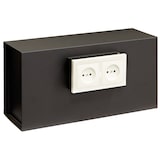 thumbnail of ARREGUI Socket 23000W-S1 Caja fuerte camuflada tras placa de enchufes, Caja fuerte empotrable en pared, 20x40x13 cm, 9 L, enchufe genérico