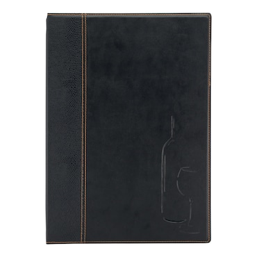 Securit® Portabottiglie vino in stile pelle trendy - Doppio inserto incluso(4xA4)