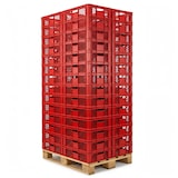 thumbnail of 56 Stück Bäckerkisten Brotkisten 600 x 400 x 150 mm in Rot