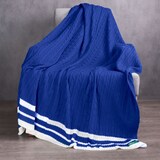 thumbnail of Benetton - Coperta 140x190 cm 200 g/m² 100% acrilico pois blu