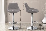 thumbnail of CHEFGASTRO Barhocker CAPE VERDE Stoff Chrom HxBxT 83x46x49cm Stoff Grau Barstuhl