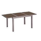 thumbnail of Merxx Amalfi Set 7tlg., 6 Stapelsessel, 1 Tisch 140(200) x 90 cm, Aluminium, Graphit/Grau