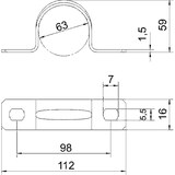 thumbnail of OBO Bettermann Befestigungsschelle 605 63 G 1018639