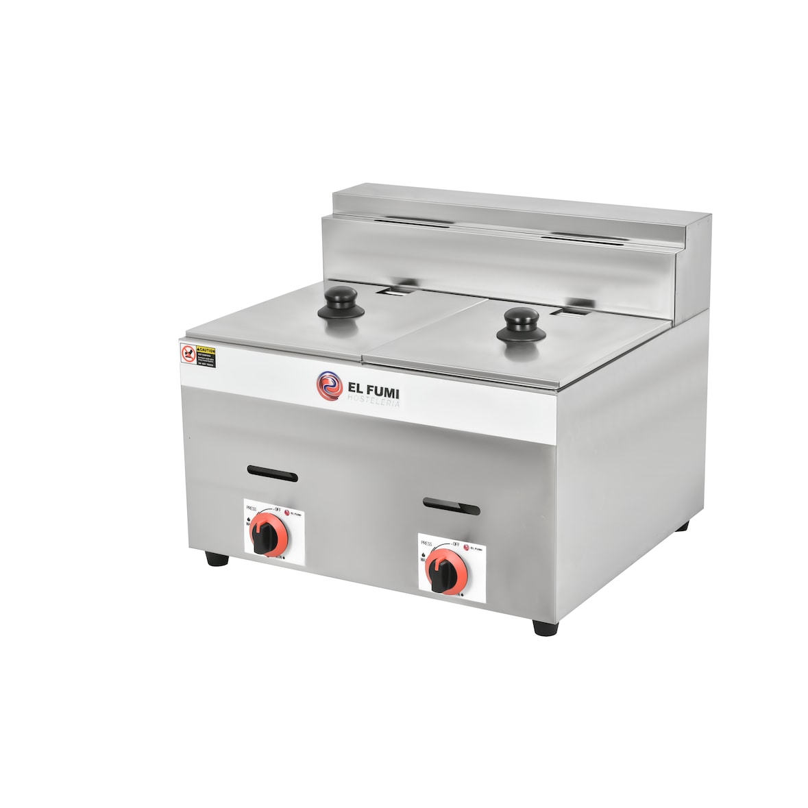 El fumi- Freidora gas 8 + 8 litros sin grifo industrial rapida