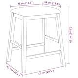 thumbnail of chaises de bar avec coussins 2 pcs marron bois massif d'hévéa Modèle Apex Cuisine