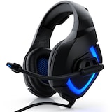 thumbnail of CSL USB Gaming Headset GHS-103 mit Mikrofon Kopfhörer für PC (Win XP/7/8/8.1/10), PS4/4 Pro