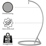 thumbnail of Rijoka Hangstoel Eggy Twisted Schommelstoel – Grijs Rattan - Grijs Kussen - Large - Voor personen 1.90m Max.