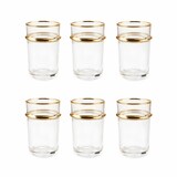 thumbnail of Tasses à thé en verre bords dorés 175ml - lot de 6