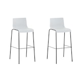 thumbnail of Set 2x Taburete Hover con Asiento de Plástico & Base de Metal Blanco/Negro