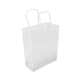 thumbnail of MONOUSO - Bolsa Papel Kraft Blanca con Asas 90g/m² 18+8x24cm (250 Uds)