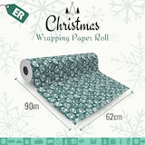 thumbnail of Rotolo di Carta Regalo Verde Christmas Globes 62cm x 90m – Carta da Regalo di Natale Riciclata