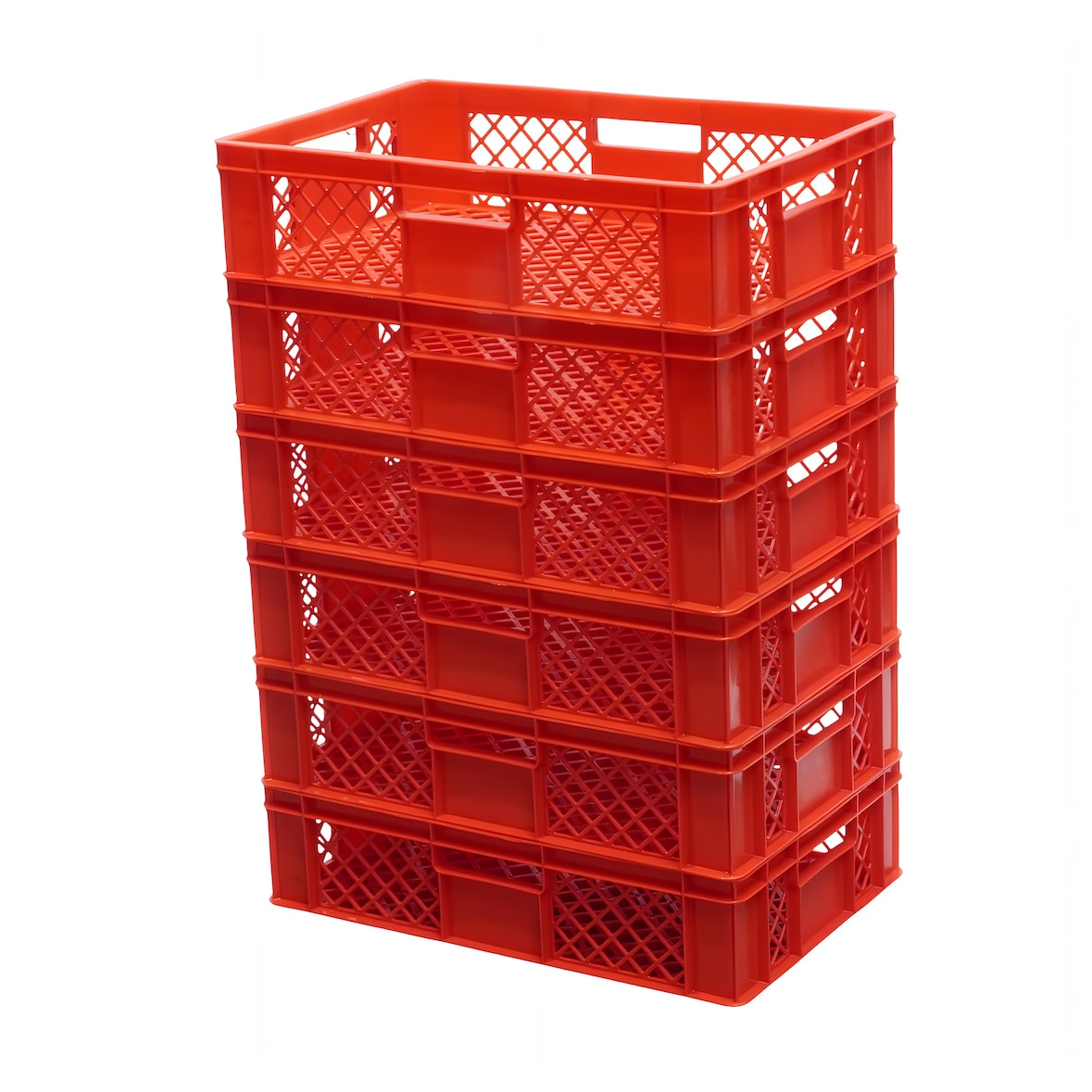 6 Stück Bäckerkisten / Brotkisten 600 x 400 x 150 mm in Rot