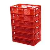 thumbnail of 6 Stück Bäckerkisten / Brotkisten 600 x 400 x 150 mm in Rot