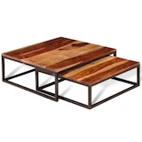 thumbnail of Helloshop26 - Ensemble de table basse gigogne lot de 2 bois massif marron 02_0042112