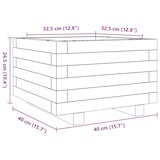 thumbnail of Helloshop26 - Jardinière bac lit surélevé plantes fleurs terrasse jardin 40 x 40 x 26,5 cm bois de pin imprégné marron 02_0037527