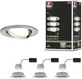 thumbnail of Paulmann LED Einbauleuchte 3-Step-Dim Nova Coin 3-Step-Dim Basisset schwenkbar  rund 84mm 50° Coin 3x6W 3x470lm 230V dimmbar 2700K Eisen gebürstet