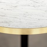 thumbnail of Restootab - Table bistrot Ø70cm calacatta chants laiton