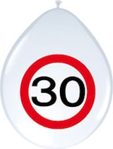 thumbnail of Verkehrsschild Partyset 30. Geburtstag Party Deko Set rot weiss Dekoration Geburtstagsdeko Zahl Frau Mann Jubiläum