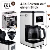 thumbnail of Machine à café 1,5L 900W Acier inoxydable  PC-KA1299-Inox usage non-intensif Proficook