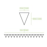 thumbnail of ECOFIESTA 1 Stück Girlande 5m Blätter & Herzen wiederverwendbar kürzbar - Papierkette Geburtstag - Wimpelkette nachhaltige Produktion