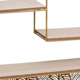 thumbnail of WellHome - Wandregal Holz Metall Rund Gold