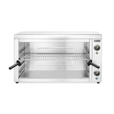 thumbnail of Hendi Salamander 800, gemaakt van roestvrij staal, met timer, thermostaat en indicatielampje.