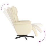 thumbnail of vidaXL Massagesessel mit Fußteil Creme Kunstleder